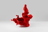 Red (1), stoneware, stains, 1230C, 58x35x58 cm